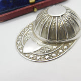 Sterling Silver Jockey Riding Hat Tea Caddy Spoon 1981 Sheffield Vintage