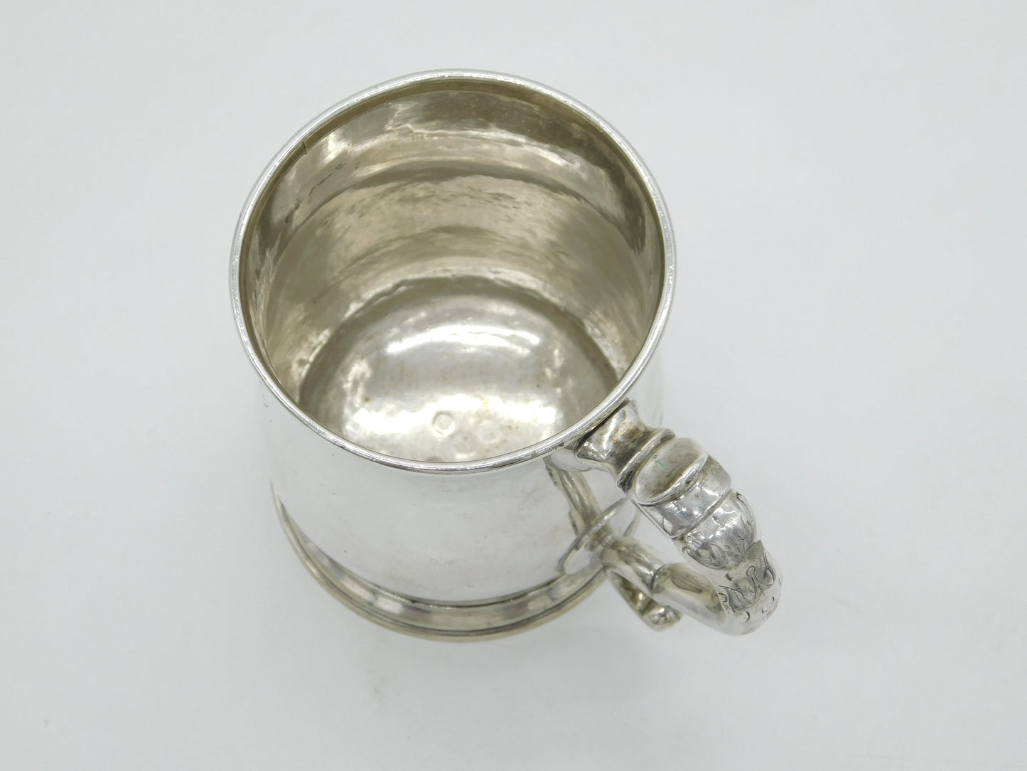 Newcastle George II Sterling Silver Baluster Half-Pint Tankard Antique 1743