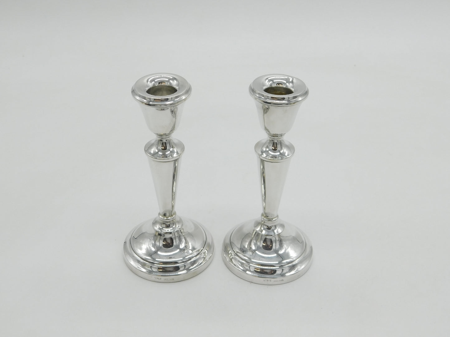Pair of Sterling Silver Table Candlesticks Vintage 1972 Birmingham
