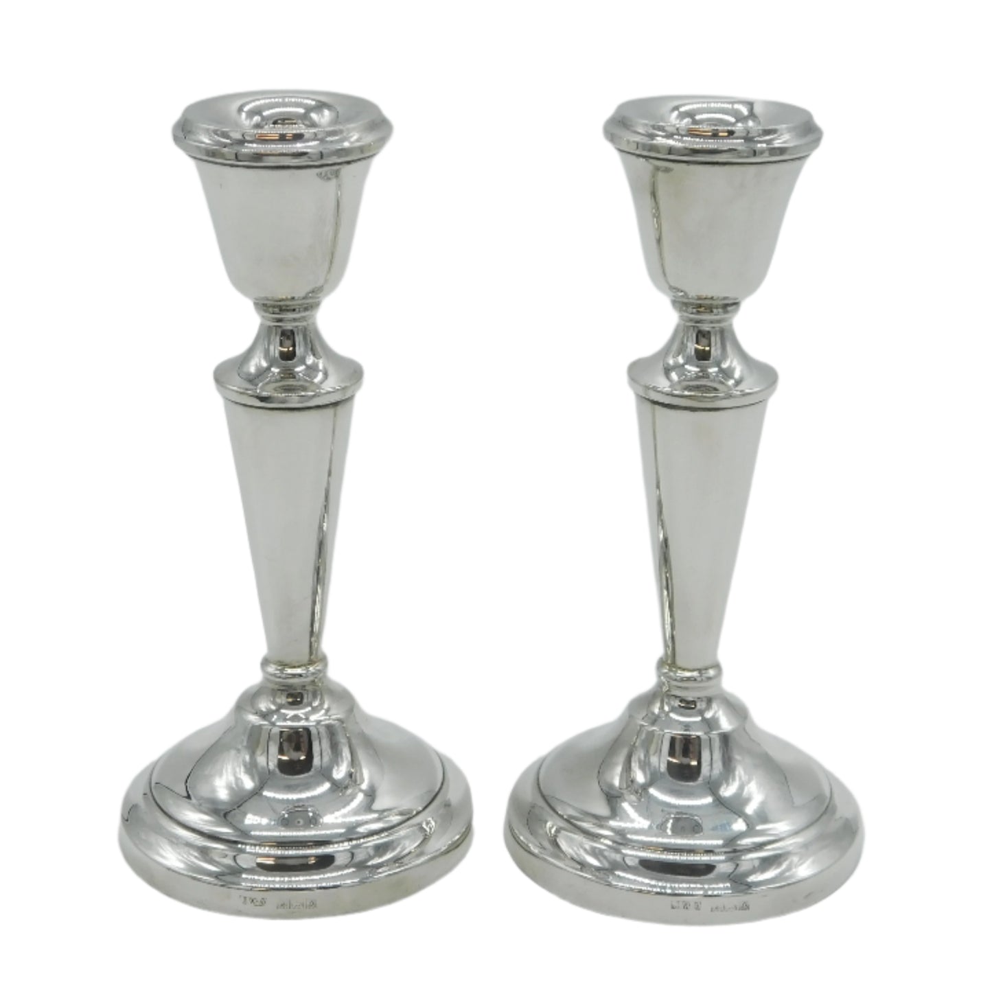 Pair of Sterling Silver Table Candlesticks Vintage 1972 Birmingham
