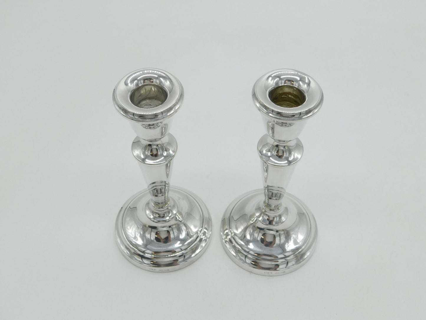 Pair of Sterling Silver Table Candlesticks Vintage 1972 Birmingham