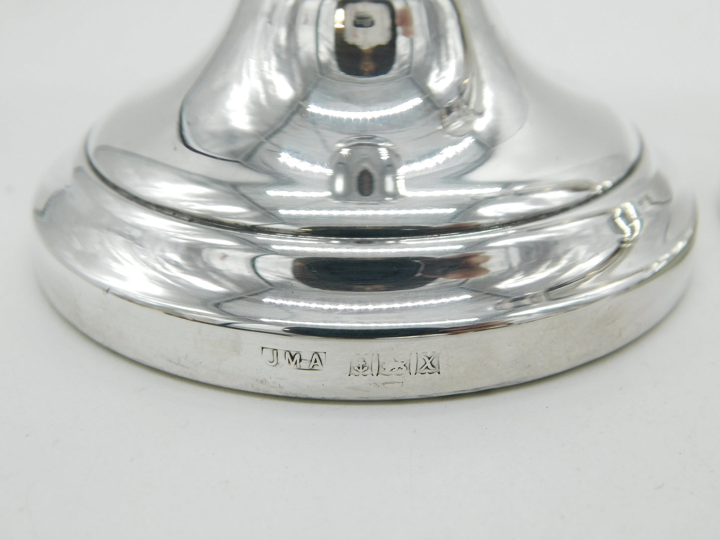 Pair of Sterling Silver Table Candlesticks Vintage 1972 Birmingham