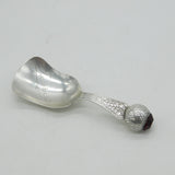 Sterling Silver Scottish Thistle Form Inverness Souvenir Tea Caddy Spoon Antique 1928 Birmingham