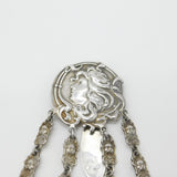 Victorian Art Nouveau Silver Plated Fairy & Mythic Beast Sewing Chatelaine c1880