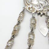 Victorian Art Nouveau Silver Plated Fairy & Mythic Beast Sewing Chatelaine c1880