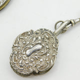 Victorian Art Nouveau Silver Plated Multi-Tool Sewing Chatelaine Antique c1890