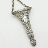 Victorian Art Nouveau Silver Plated Multi-Tool Sewing Chatelaine Antique c1890