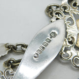 Victorian Art Nouveau Silver Plated Multi-Tool Sewing Chatelaine Antique c1890
