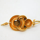 Victorian 18ct Yellow Gold Pink Paste Etruscan Style Drop Pendant Antique c1860