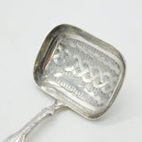 George III Sterling Silver Floral Tea Caddy Spoon Antique 1817 Birmingham