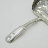 George III Sterling Silver Floral Tea Caddy Spoon Antique 1817 Birmingham