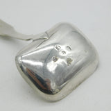 George III Sterling Silver Floral Tea Caddy Spoon Antique 1817 Birmingham