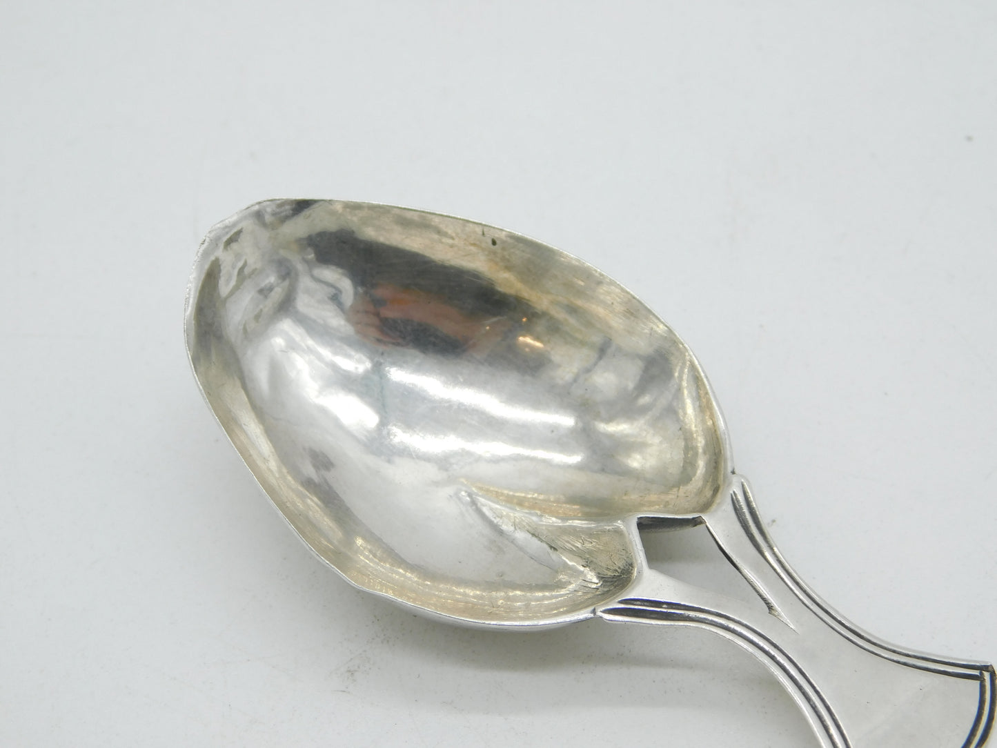 George III Sterling Silver Heart Shaped Tea Caddy Spoon Antique 1807 Birmingham