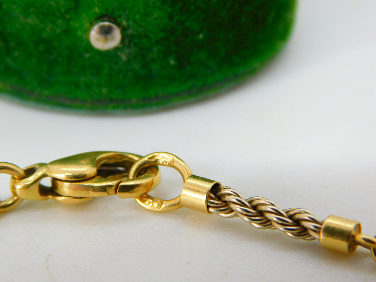 18ct Yellow Gold Rope Twist Panel Bracelet Vintage c1970 19cm Length