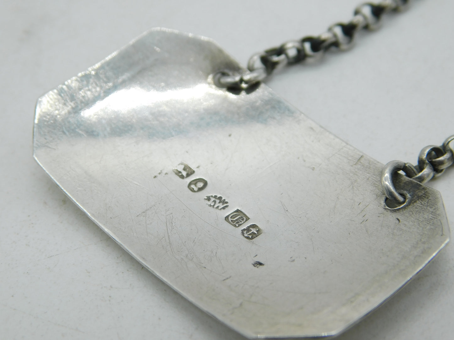 George IV Sterling Silver Rum Decanter Label Antique 1830 Birmingham J. Willmore