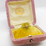 Trilogy Triple Diamond 9ct Yellow Gold Ring Vintage 1989 London
