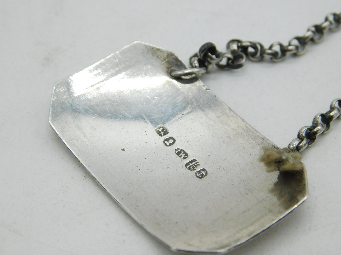 William IV Sterling Silver Brandy Decanter Label Antique 1836 Birmingham