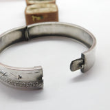 Victorian Aesthetic Movement Sterling Silver Swallow Bangle Bracelet c1880