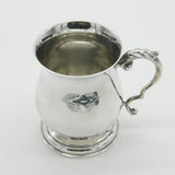 Sterling Silver Baluster Christening Mug Tankard 1977 Birmingham Vintage