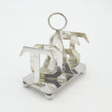Silver Plated 'T.O.A.S.T' Spelling Toast Rack Thornhill & Co. Antique c1920 Deco