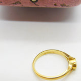 18ct Yellow Gold & Blue Sapphire Set Band Ring 1995 Birmingham Vintage