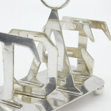 Silver Plated 'T.O.A.S.T' Spelling Toast Rack Thornhill & Co. Antique c1920 Deco