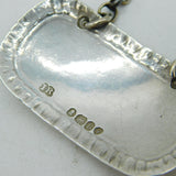 George IV Sterling Silver Lined Pattern Whisky Decanter Label Antique 1823 London