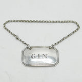 George IV Sterling Silver Gin Decanter Label Antique 1827 Birmingham