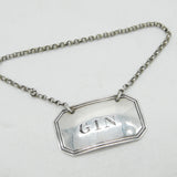 George IV Sterling Silver Gin Decanter Label Antique 1827 Birmingham