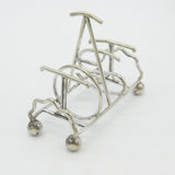 Silver Plated 'T.O.A.S.T' Spelling Toast Rack Antique c1920 Art Deco
