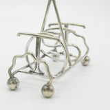 Silver Plated 'T.O.A.S.T' Spelling Toast Rack Antique c1920 Art Deco