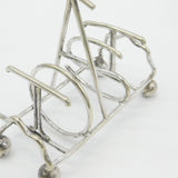 Silver Plated 'T.O.A.S.T' Spelling Toast Rack Antique c1920 Art Deco
