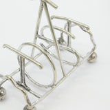 Silver Plated 'T.O.A.S.T' Spelling Toast Rack Antique c1920 Art Deco
