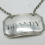 George IV Sterling Silver Brandy Decanter Label Antique 1827 Birmingham
