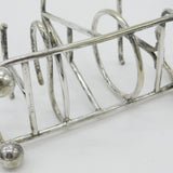 Silver Plated 'T.O.A.S.T' Spelling Toast Rack Antique c1920 Art Deco