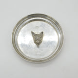 Sterling SIlver Fox Mask Ashtray VWH Hunt Service Engraving Vintage 1973