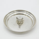Sterling SIlver Fox Mask Ashtray VWH Hunt Service Engraving Vintage 1973