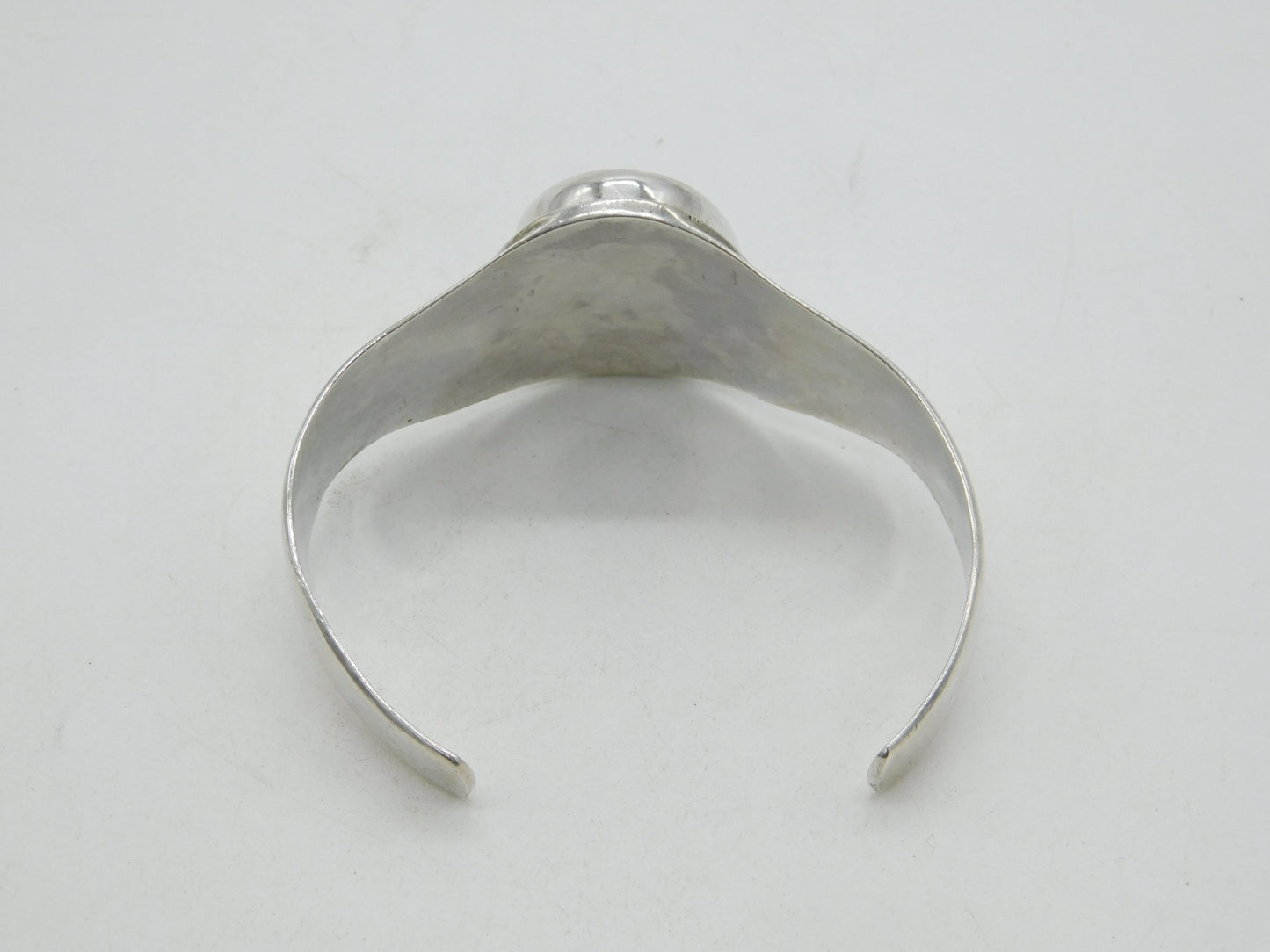 Mexican Studio Sterling Silver Turquoise Set Bangle Bracelet Vintage c1970