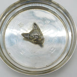 Sterling SIlver Fox Mask Ashtray VWH Hunt Service Engraving Vintage 1973