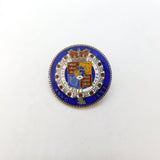 George IV Sterling Silver Enamel Half Crown Coin Brooch Antique 1823