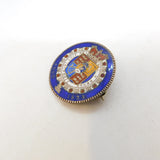 George IV Sterling Silver Enamel Half Crown Coin Brooch Antique 1823
