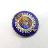 George IV Sterling Silver Enamel Half Crown Coin Brooch Antique 1823