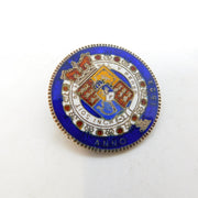 George IV Sterling Silver Enamel Half Crown Coin Brooch Antique 1823