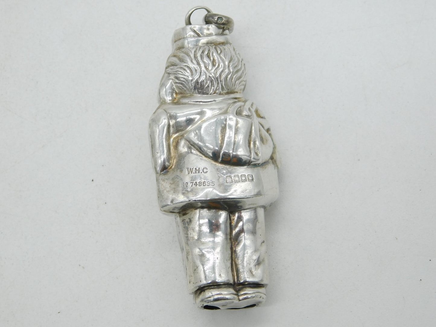 Scottish Sterling Silver Novelty Carpenter Baby Rattle Bell Antique 1929 Glasgow