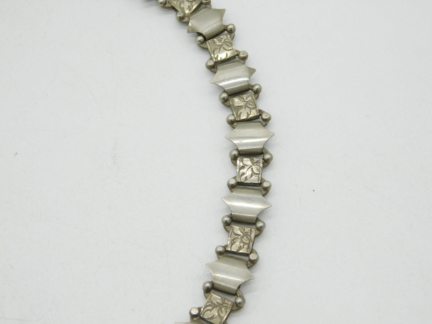 Victorian Silver Plated Floral Sweetheart Locket & Collar Necklace Antique c1860
