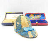 Early Victorian Jockey Riding Cap Hat Pin Cushion With Pins Antique c1850