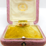 Victorian 18ct Yellow Gold & 0.1ct Diamond Gypsy Ring c1880 Antique
