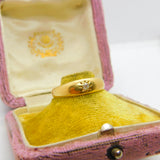 Victorian 18ct Yellow Gold & 0.1ct Diamond Gypsy Ring c1880 Antique