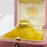Victorian 18ct Yellow Gold & 0.1ct Diamond Gypsy Ring c1880 Antique