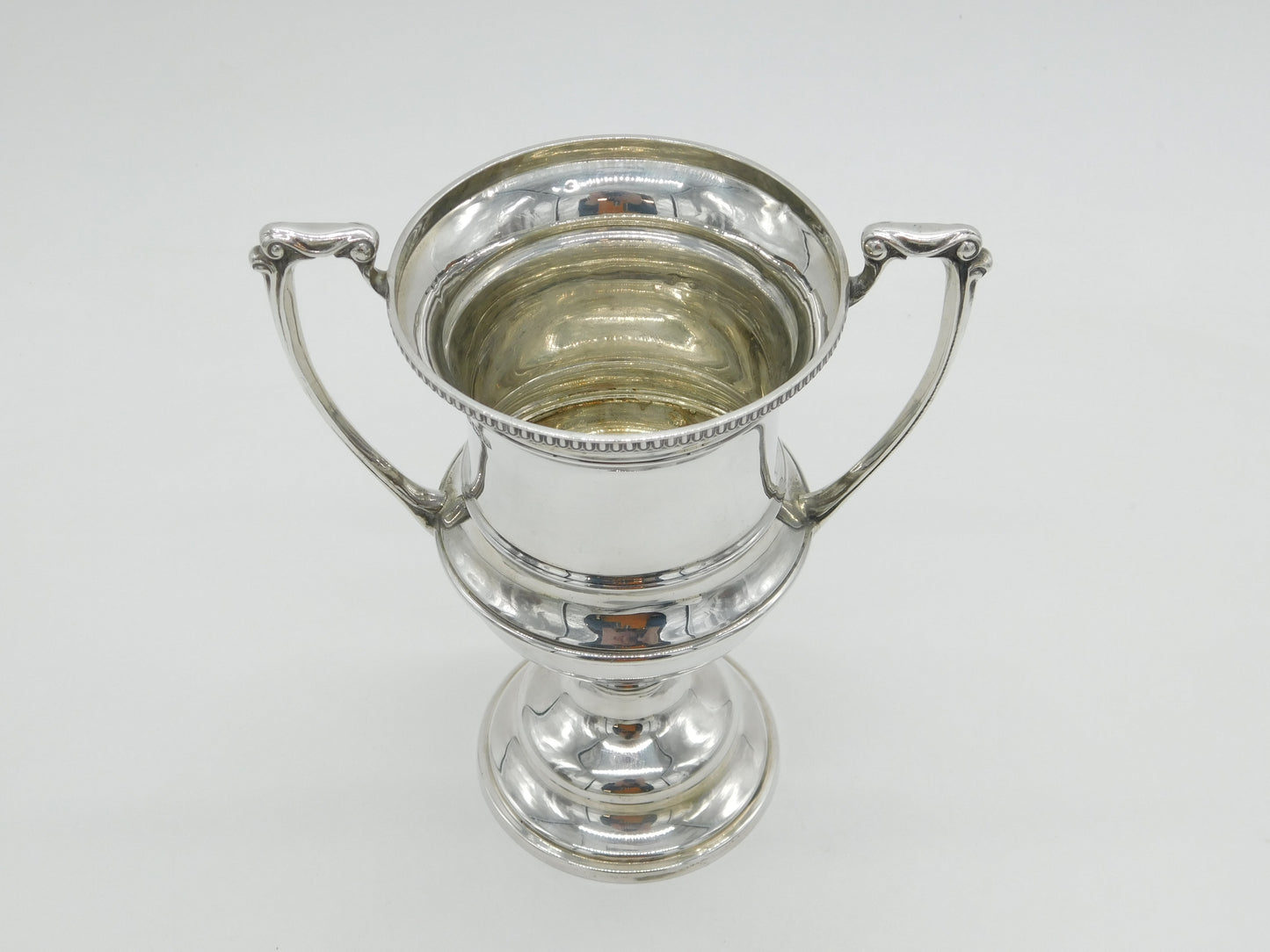 Sterling Silver Celtic Pattern Trophy Cup Antique 1930 Sheffield Art Deco